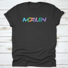 Mcallen Colorful Design, City Name On A White Background, Vector