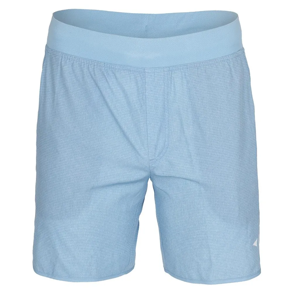Men's 7 Inch Heather Stripe Printed Tennis Short