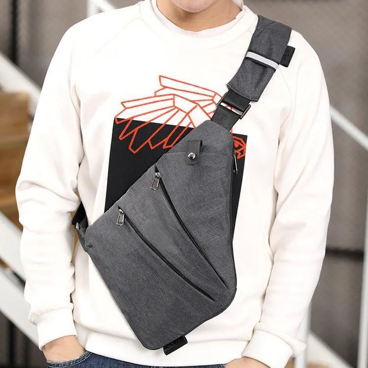Multi-Function Men's Canvas Chest Bag