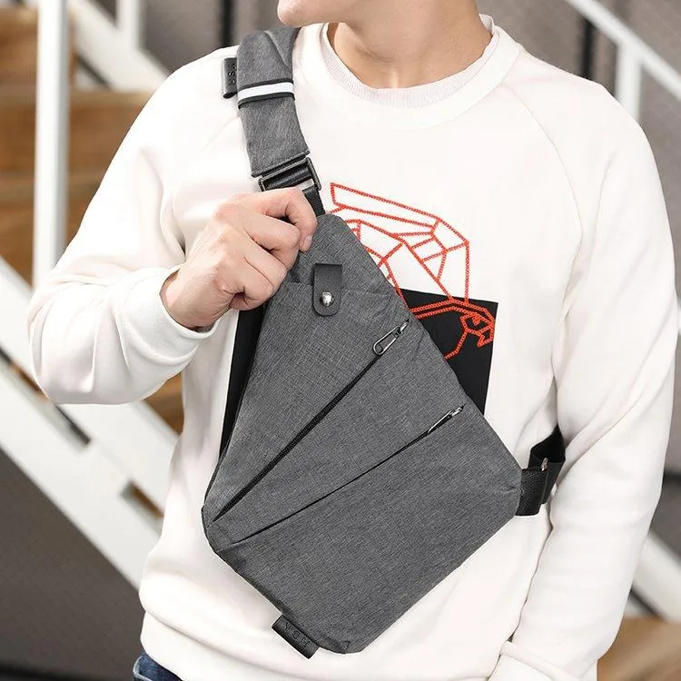 Multi-Function Men's Canvas Chest Bag