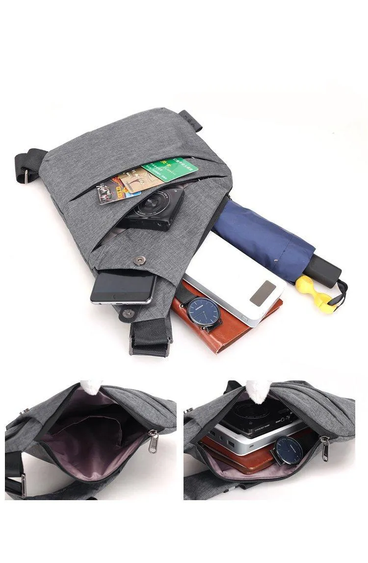 Multi-Function Men's Canvas Chest Bag