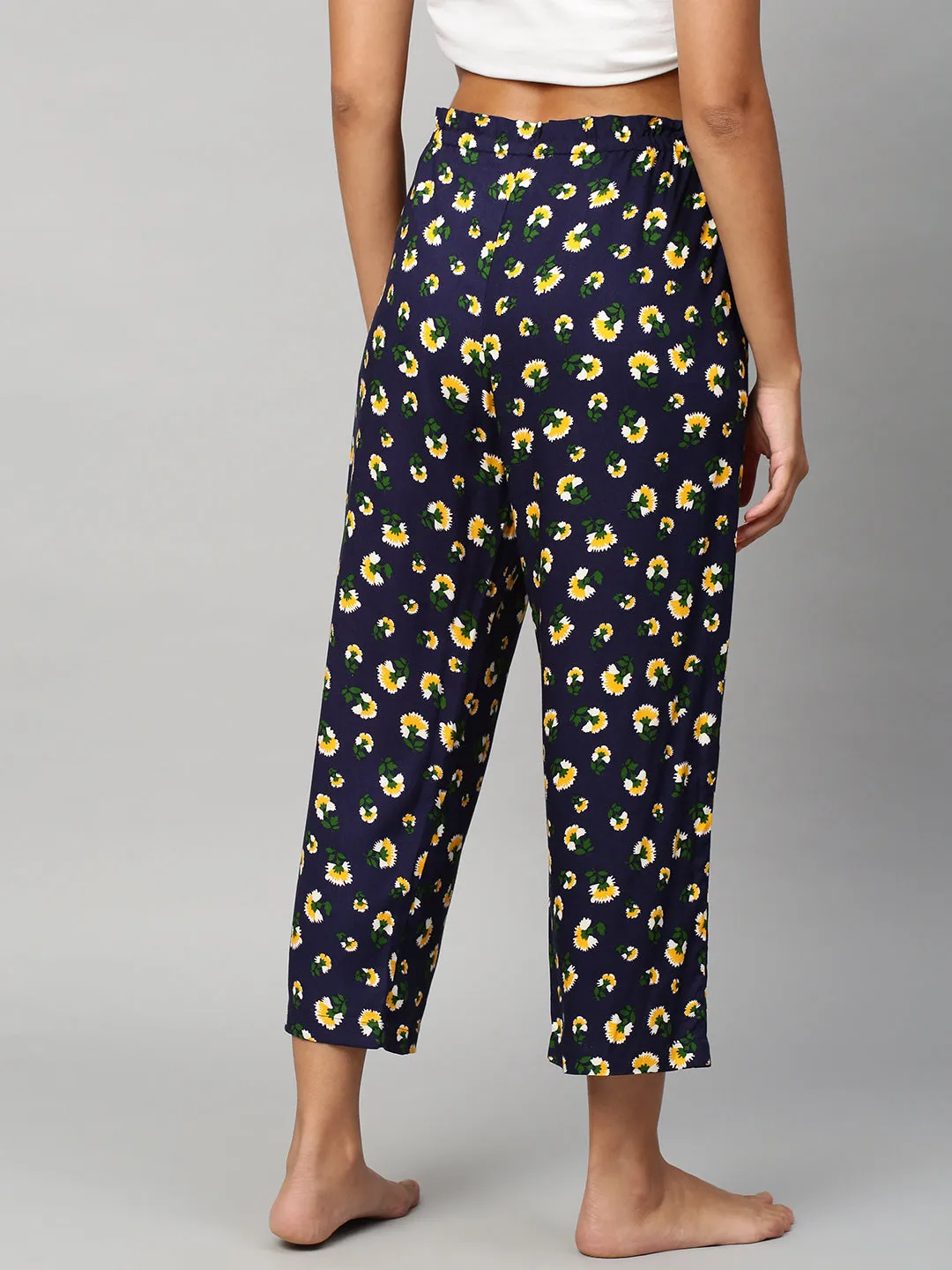 Paper Bag Waist Printed Rayon Pj's