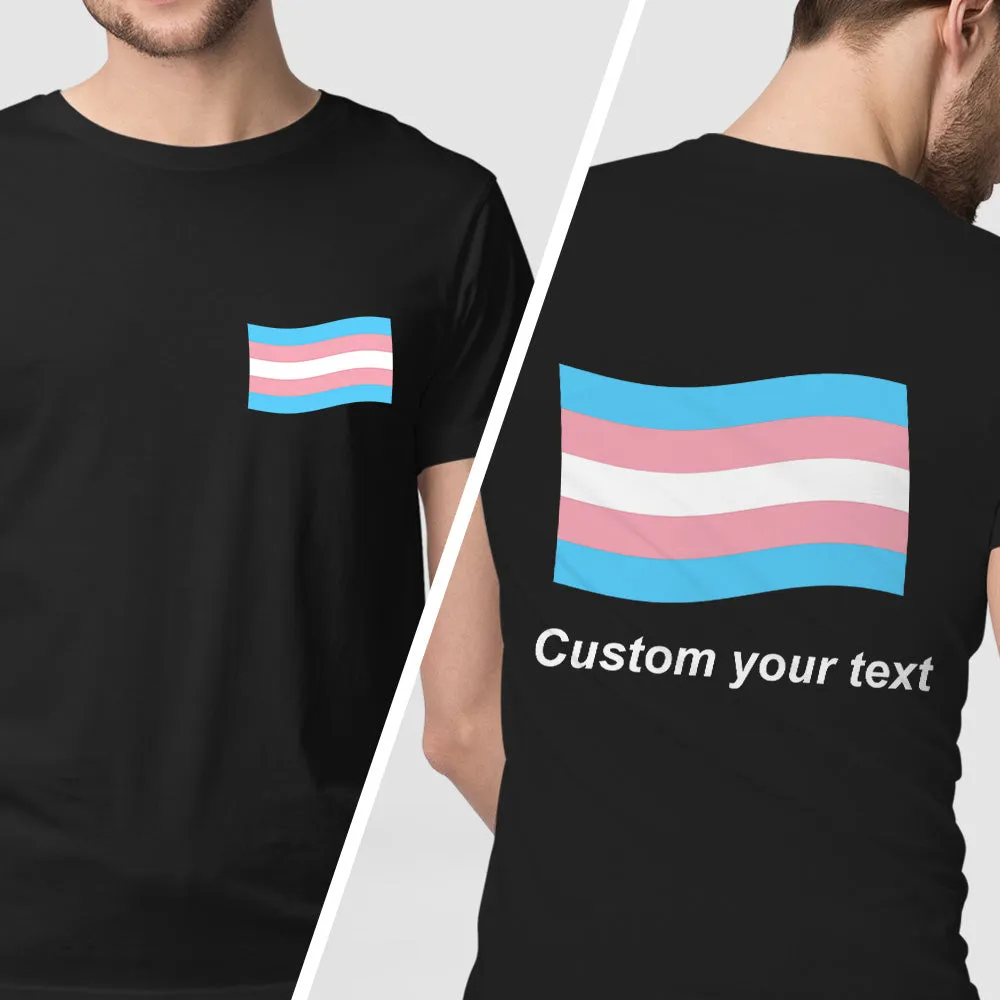 Personalised Gay Pride T-Shirt LGBTQ Rainbow Flag Shirt Gift for Pride Month