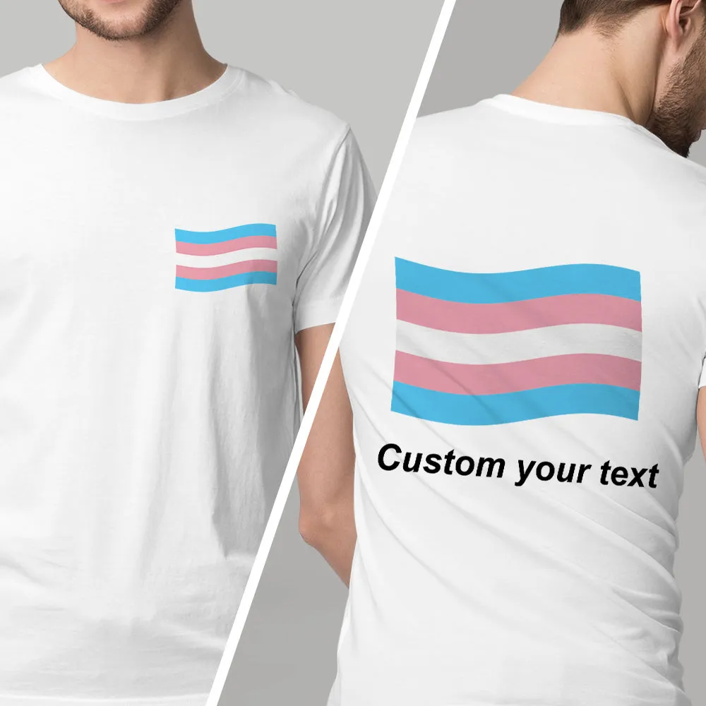 Personalised Gay Pride T-Shirt LGBTQ Rainbow Flag Shirt Gift for Pride Month