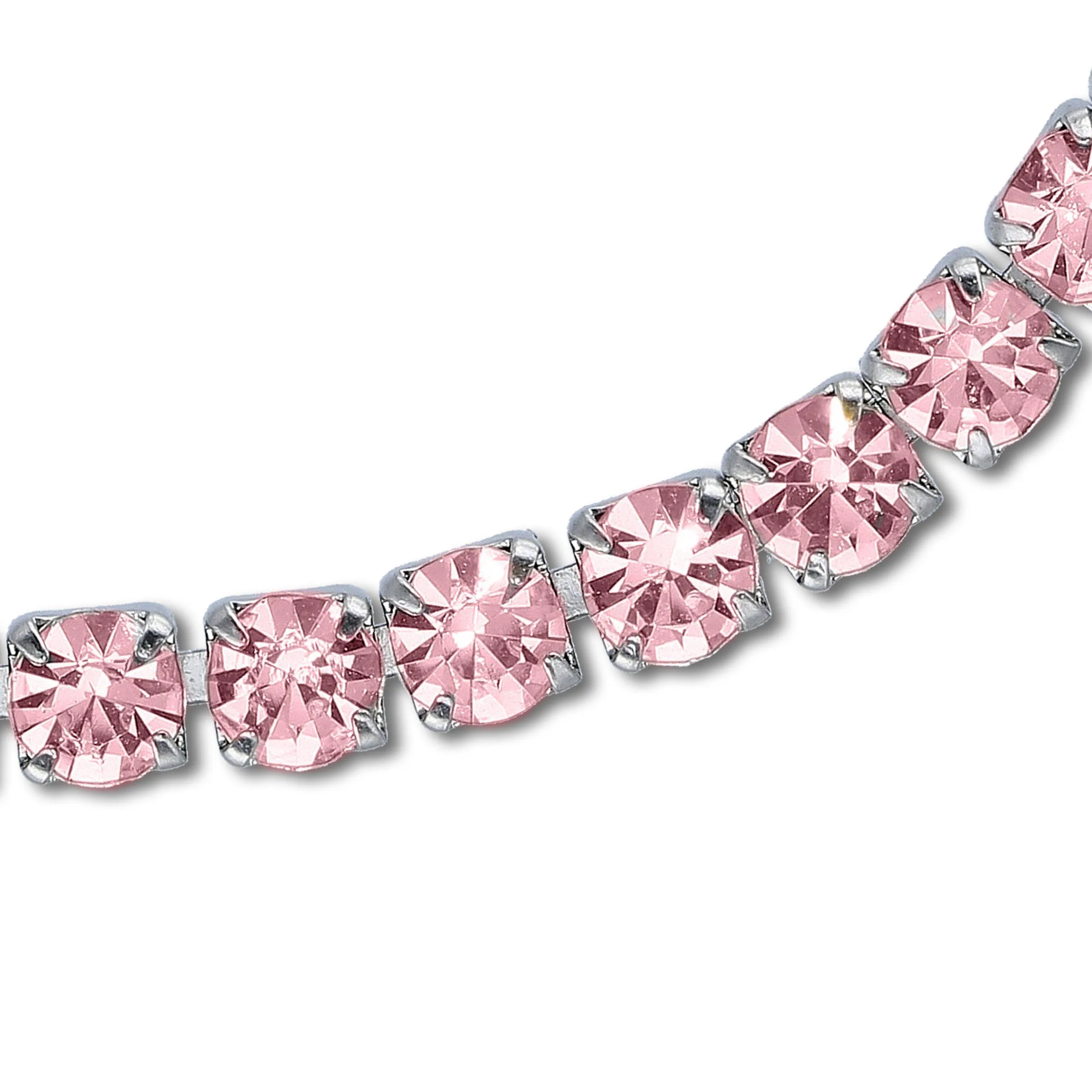 Personalised Pink CZ Nameplate Bracelet