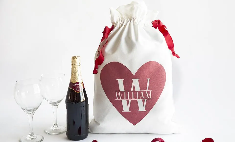 Personalized Love Themed Large Gift Bags