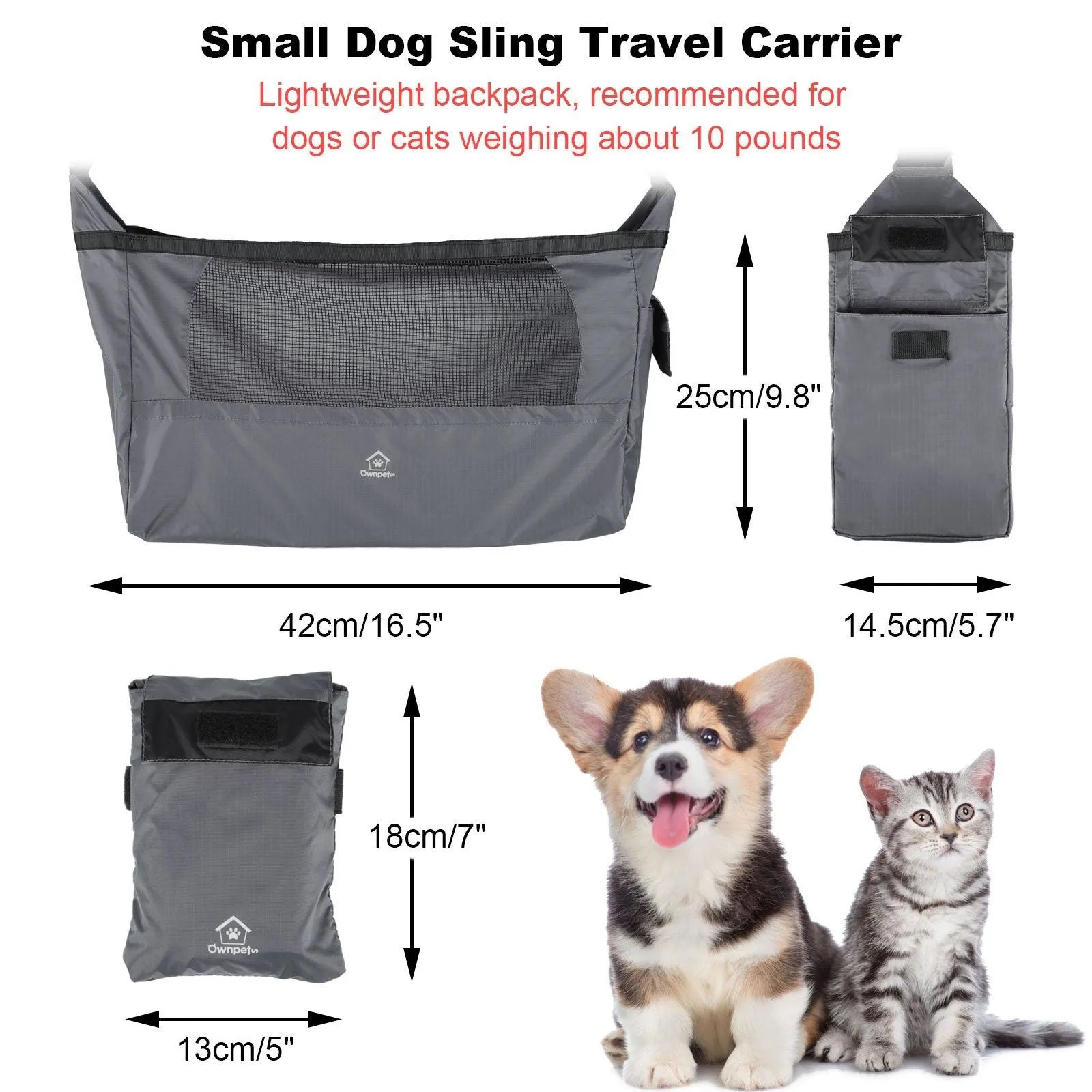 Pet Sling Carrier Travel Bag