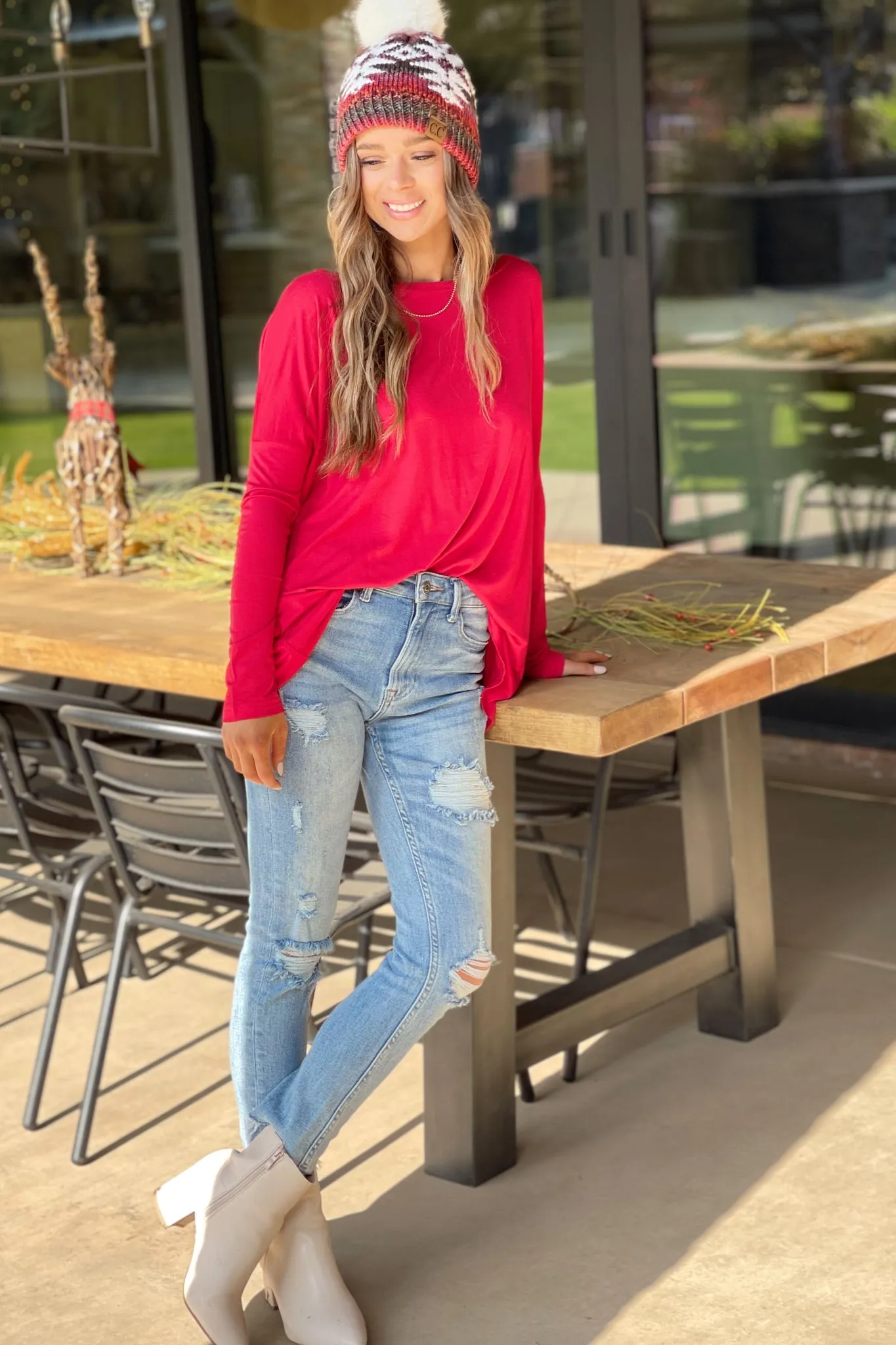 Piko Boat Neck Long sleeve