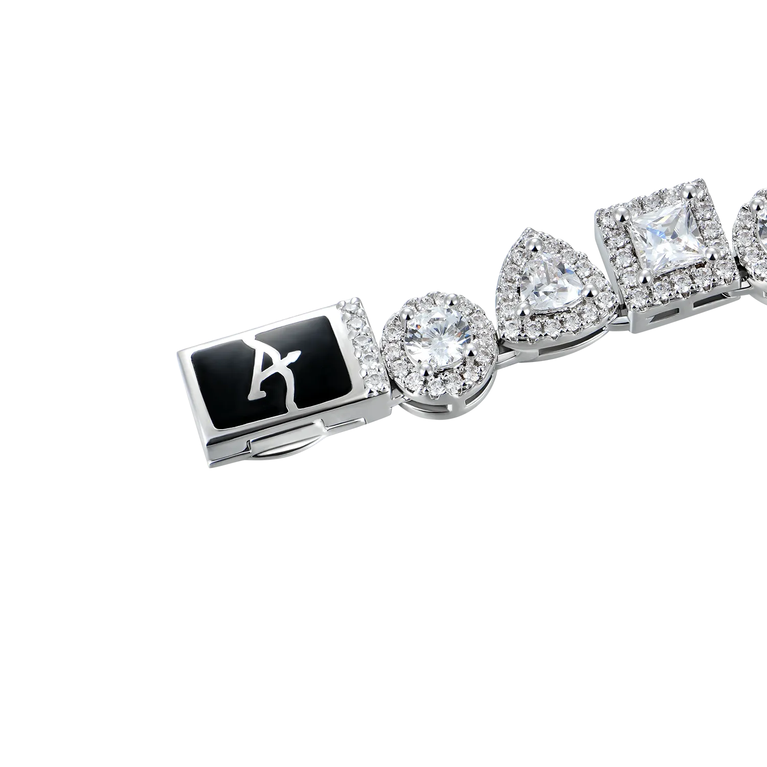 Princess Cut Mix Clustered Tennis Bracelet - 7mm