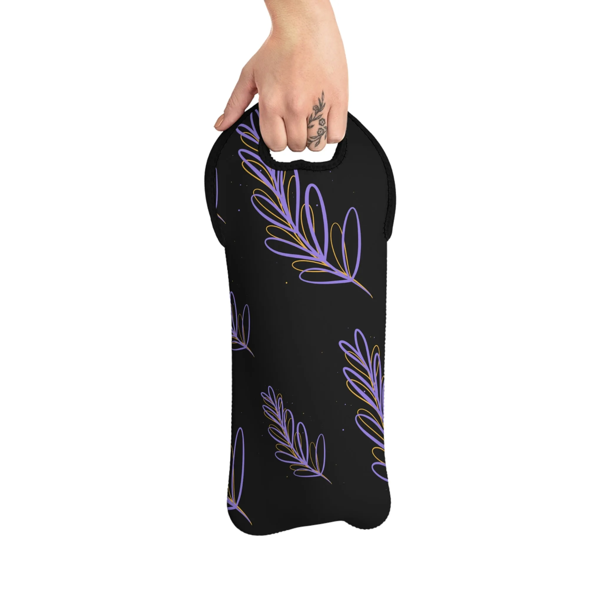 purple leaf Wine Tote Bag
