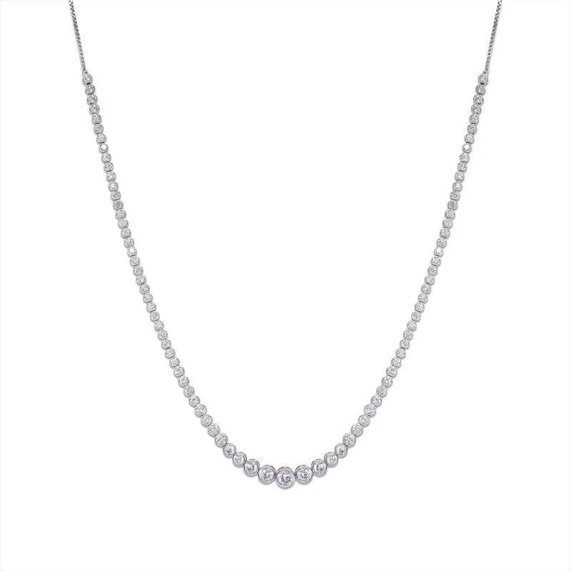 Quentin Necklace White Gold Plated