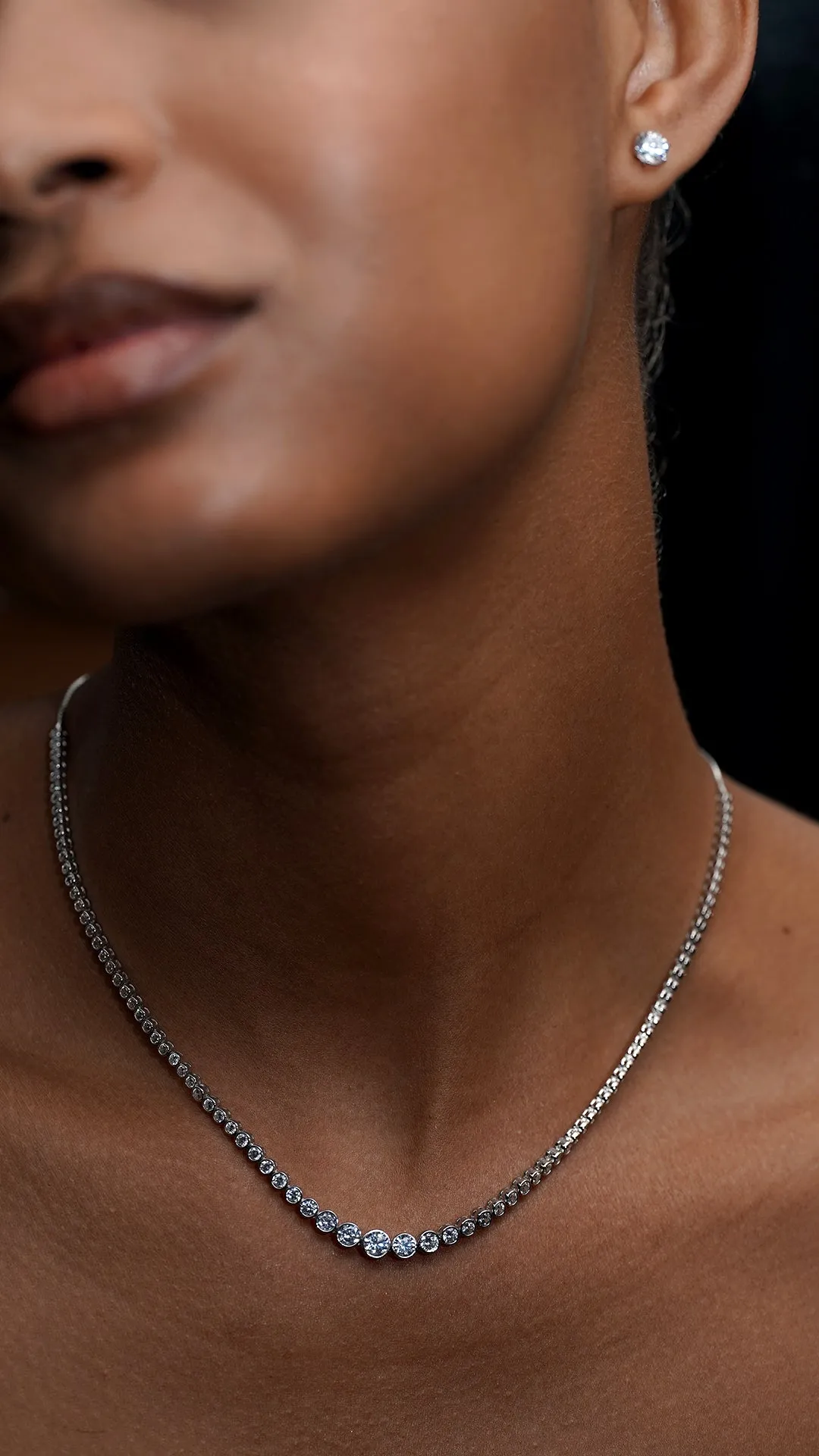 Quentin Necklace White Gold Plated