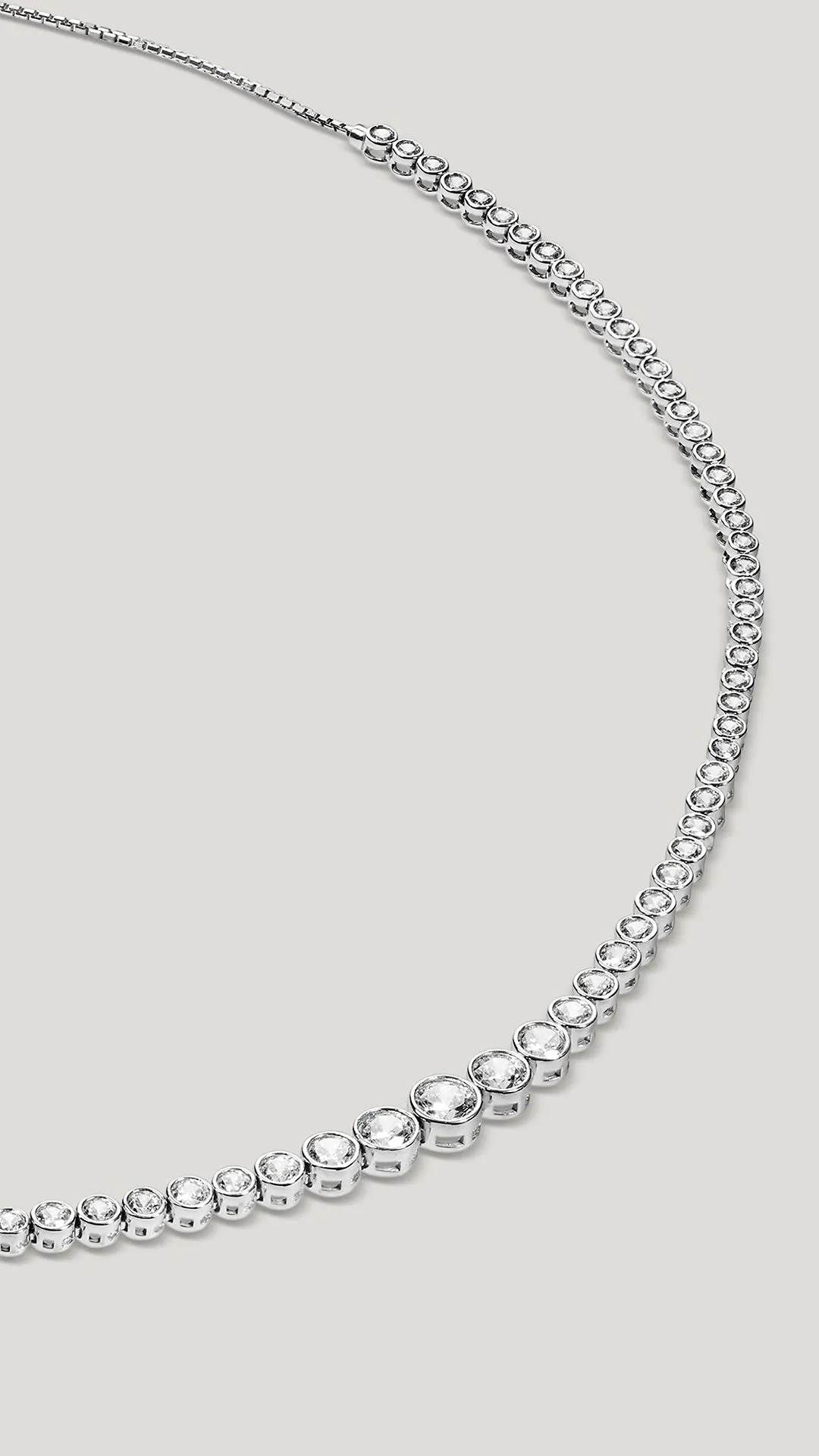 Quentin Necklace White Gold Plated