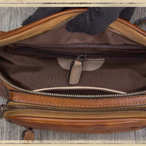 Retro Leather Waist Bag Chest Bag Hip Belt Bags