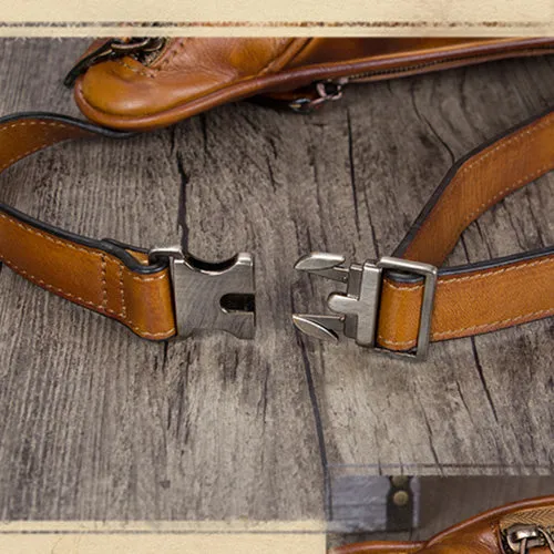 Retro Leather Waist Bag Chest Bag Hip Belt Bags