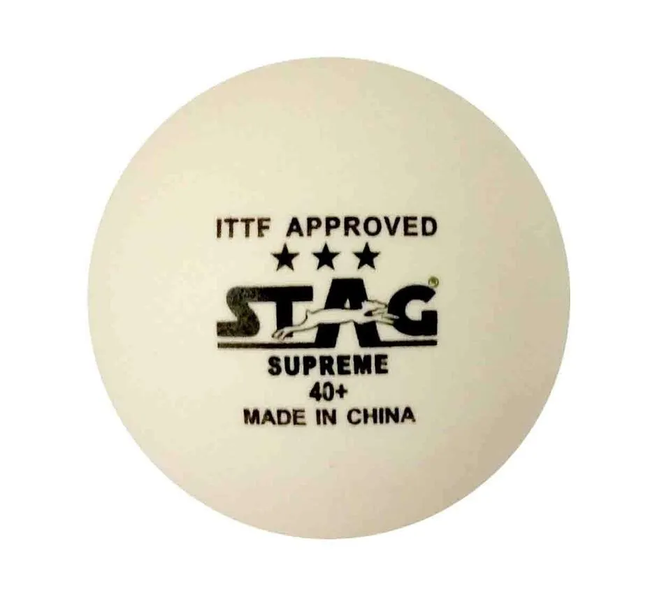 Stag Supreme 40  3 Star White 3-pack Table Tennis Ball