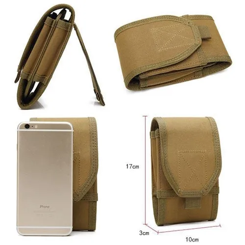 Stylish Multifunctional Outdoor Waist Bag Phone Camera Protective Case Card Pocket Wallet(Army Green)