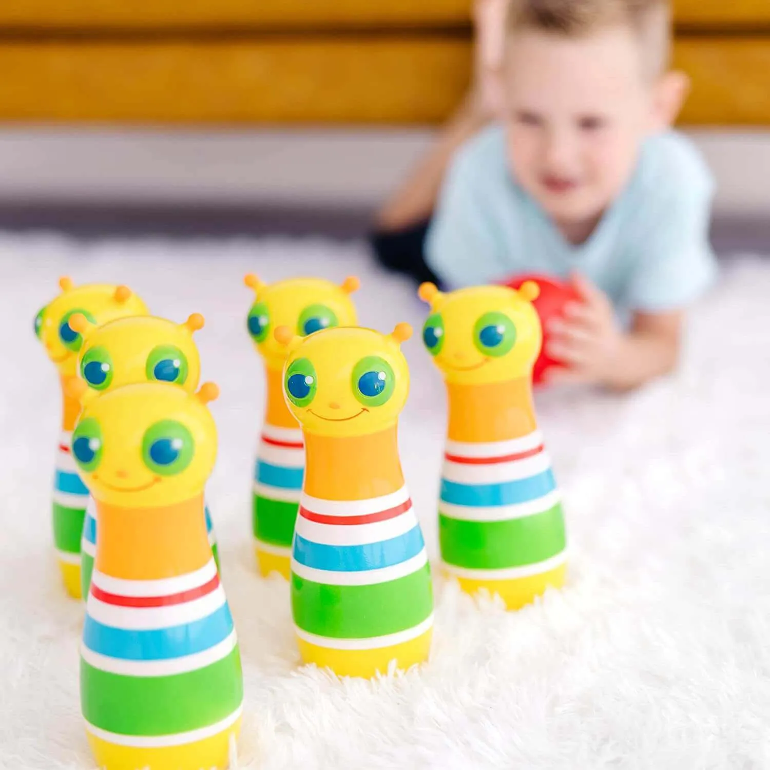 Sunny Patch Giddy Buggy Bowling Action Game - 6 Bug Pins, 1 Plastic Ball