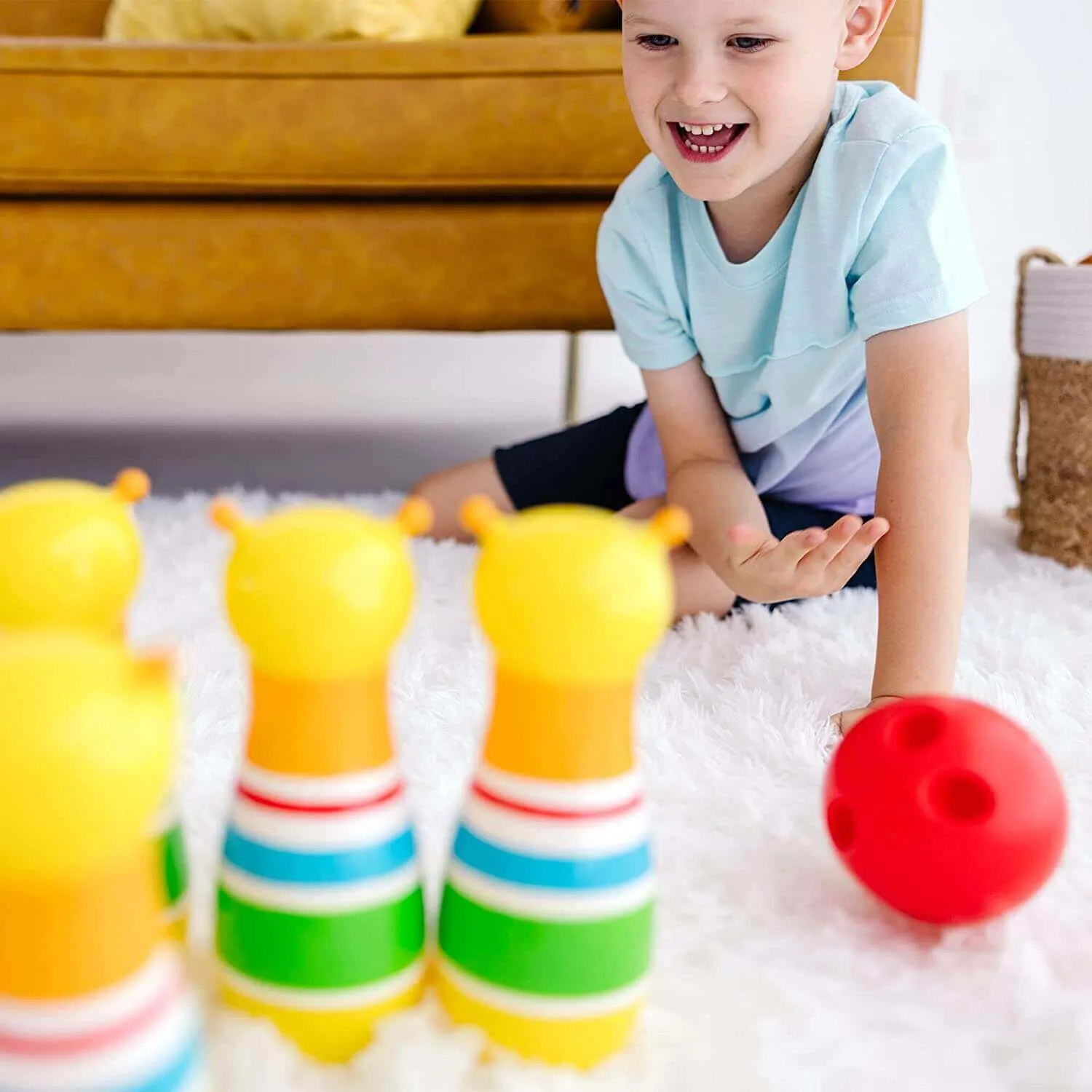 Sunny Patch Giddy Buggy Bowling Action Game - 6 Bug Pins, 1 Plastic Ball