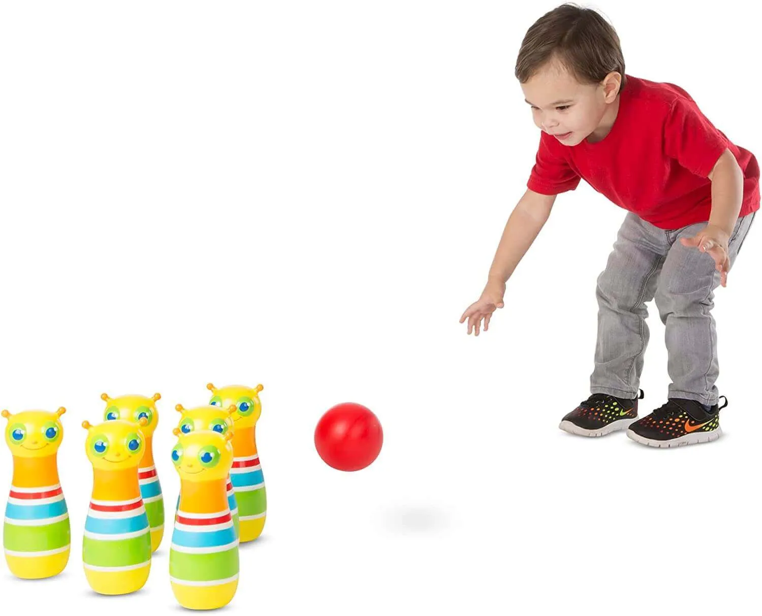 Sunny Patch Giddy Buggy Bowling Action Game - 6 Bug Pins, 1 Plastic Ball