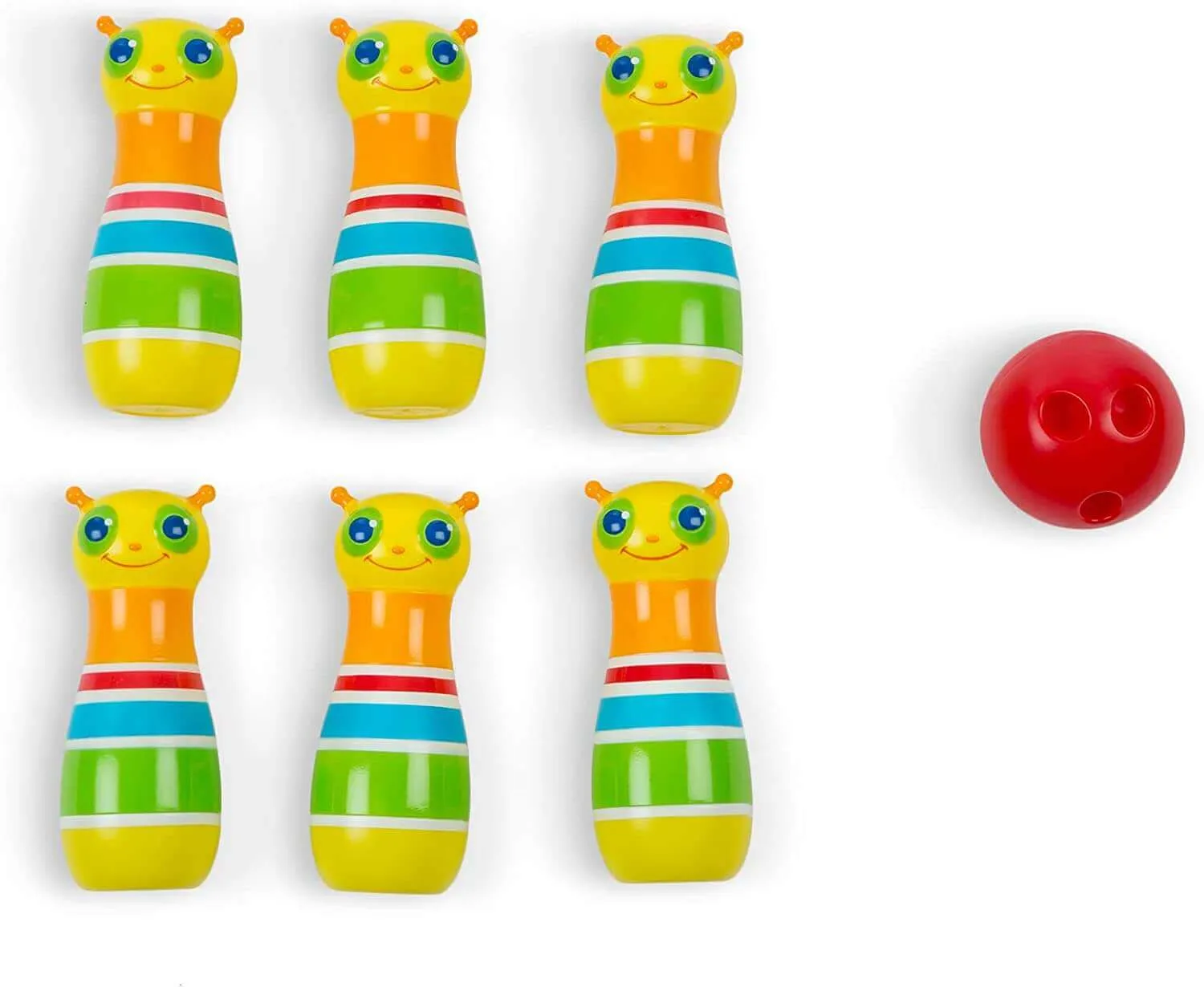 Sunny Patch Giddy Buggy Bowling Action Game - 6 Bug Pins, 1 Plastic Ball