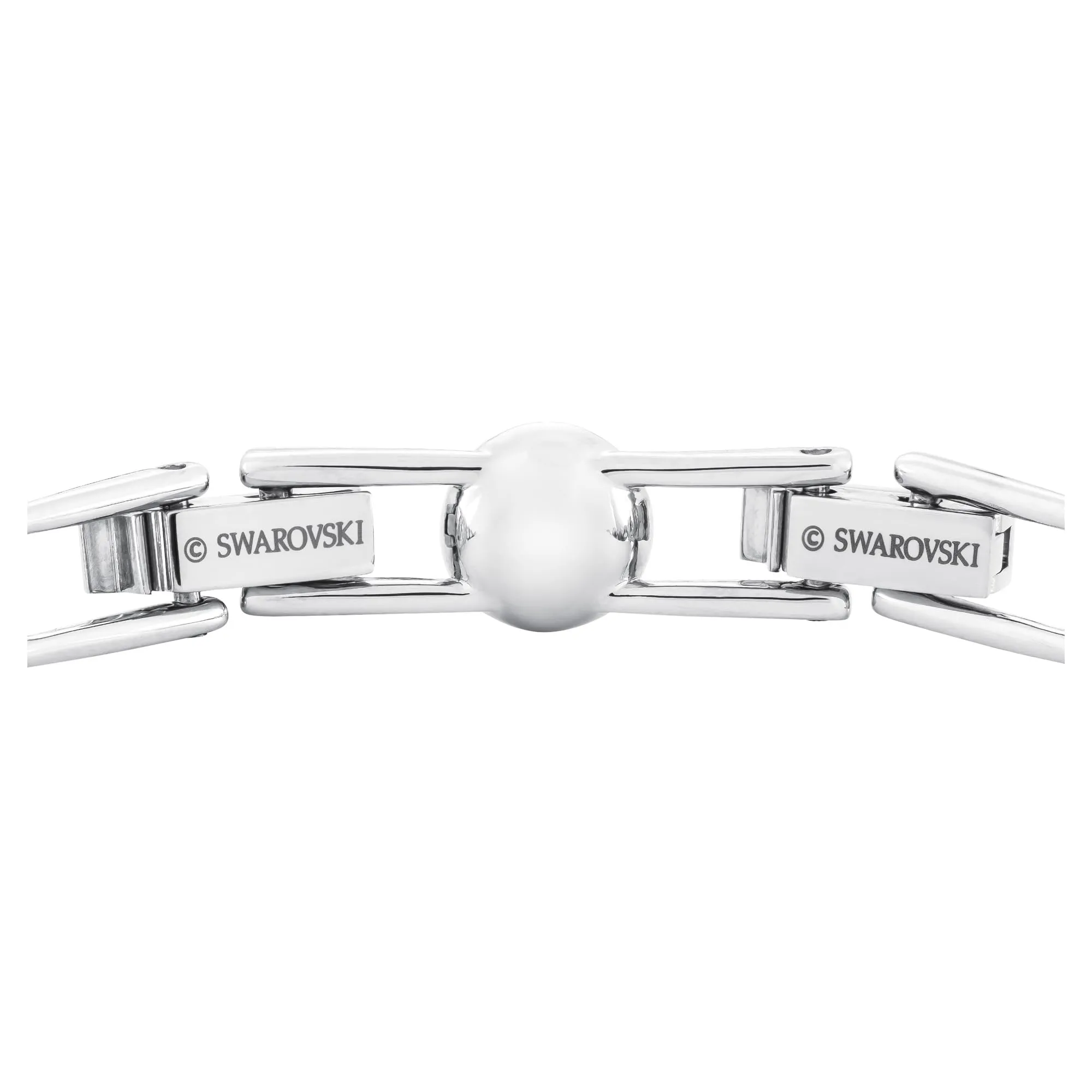 Swarovski Una Angelic Tennis Bracelet, Clear circle-cut Swarovski Crystals with Matching Crystal Pavé on a Rhodium Tone Finish Setting, Part of the Swarovski Una Angelic Collection