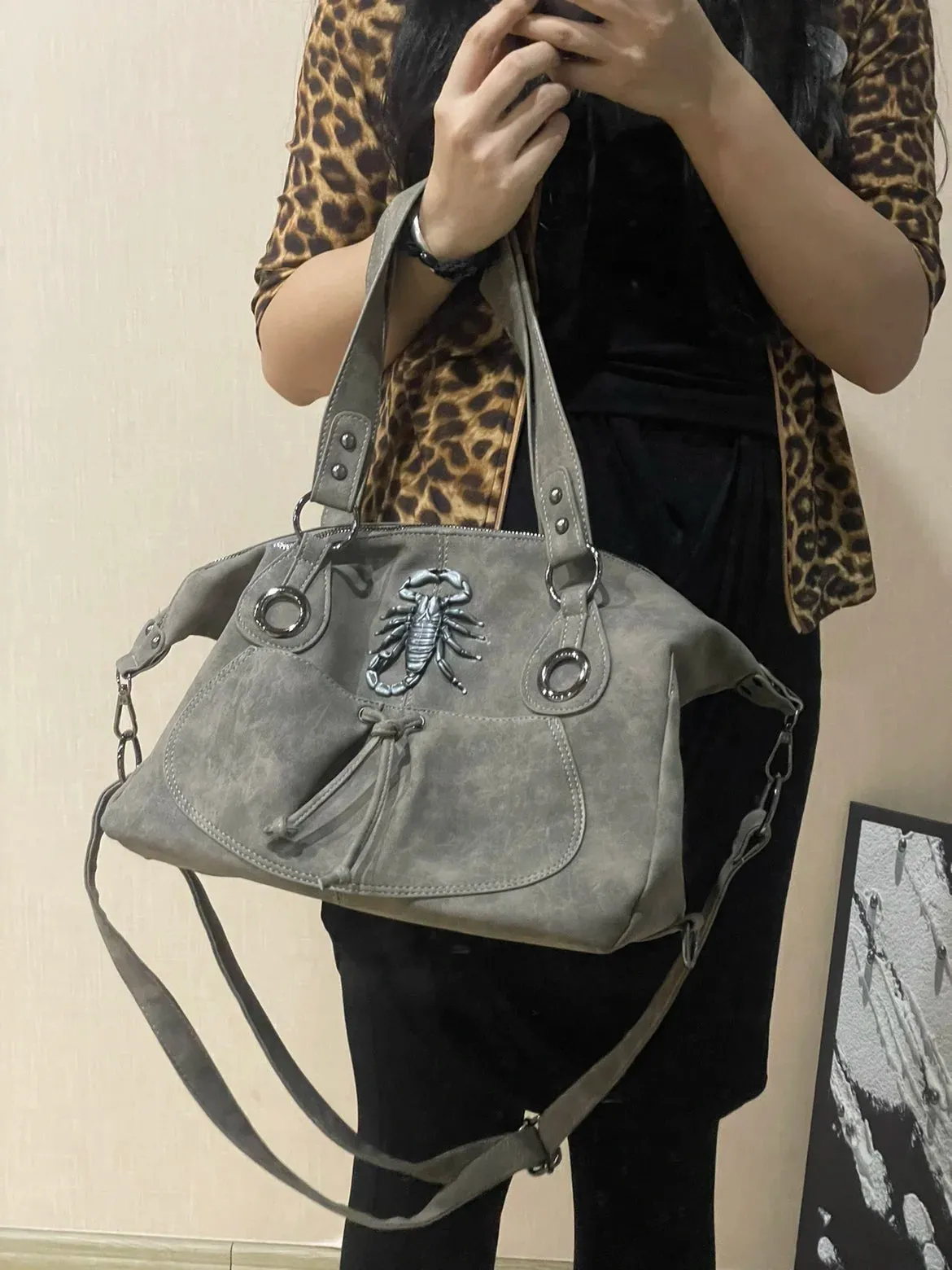 TAVIMART  -  Cool Women Shoulder Bags Y2K Bag Luxury Leather Crossbody Bag Solid Color Messenger Bag Purse Hobos Handbags bolsa