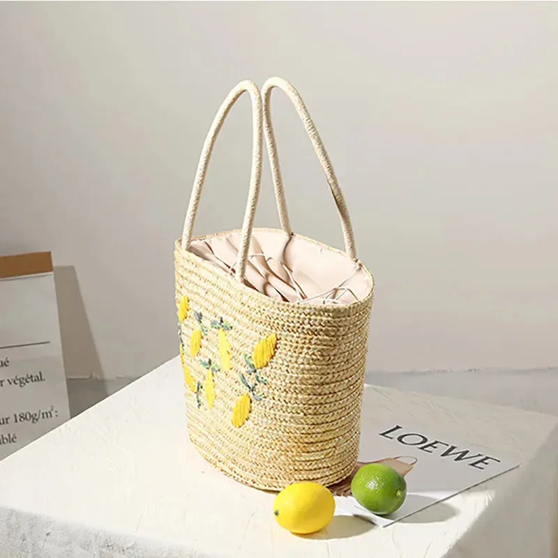 TAVIMART  -  Handmade Straw women Handbags Summer Tote Large capacity Embroidery Vacation Beach bag Female Shoulder Bag bolsa feminina