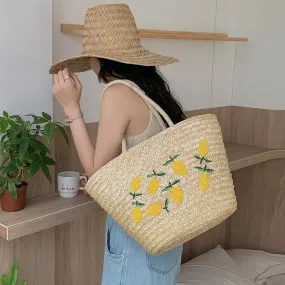 TAVIMART  -  Handmade Straw women Handbags Summer Tote Large capacity Embroidery Vacation Beach bag Female Shoulder Bag bolsa feminina