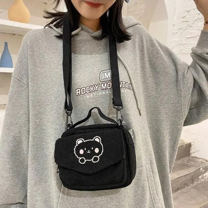 Teddy Bear Corduroy Bag