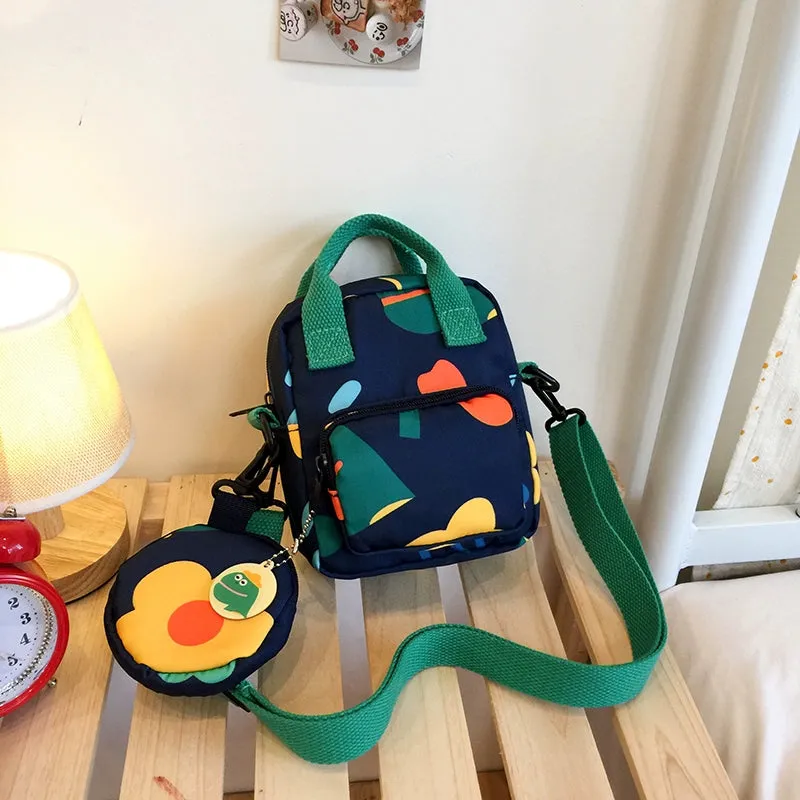 Trendy Contrast Canvas Crossbody Bag