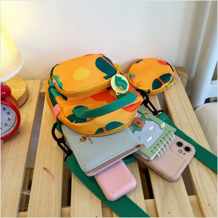 Trendy Contrast Canvas Crossbody Bag