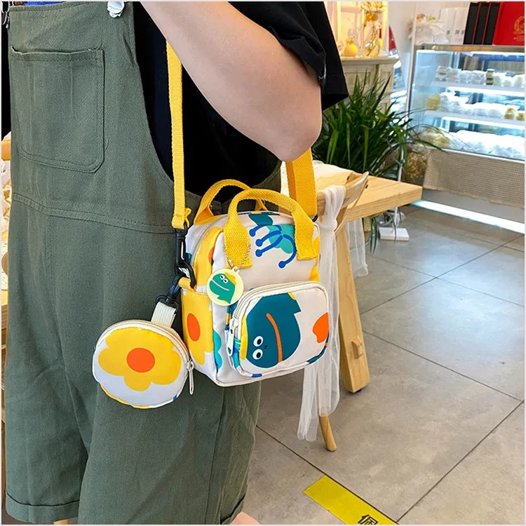 Trendy Contrast Canvas Crossbody Bag