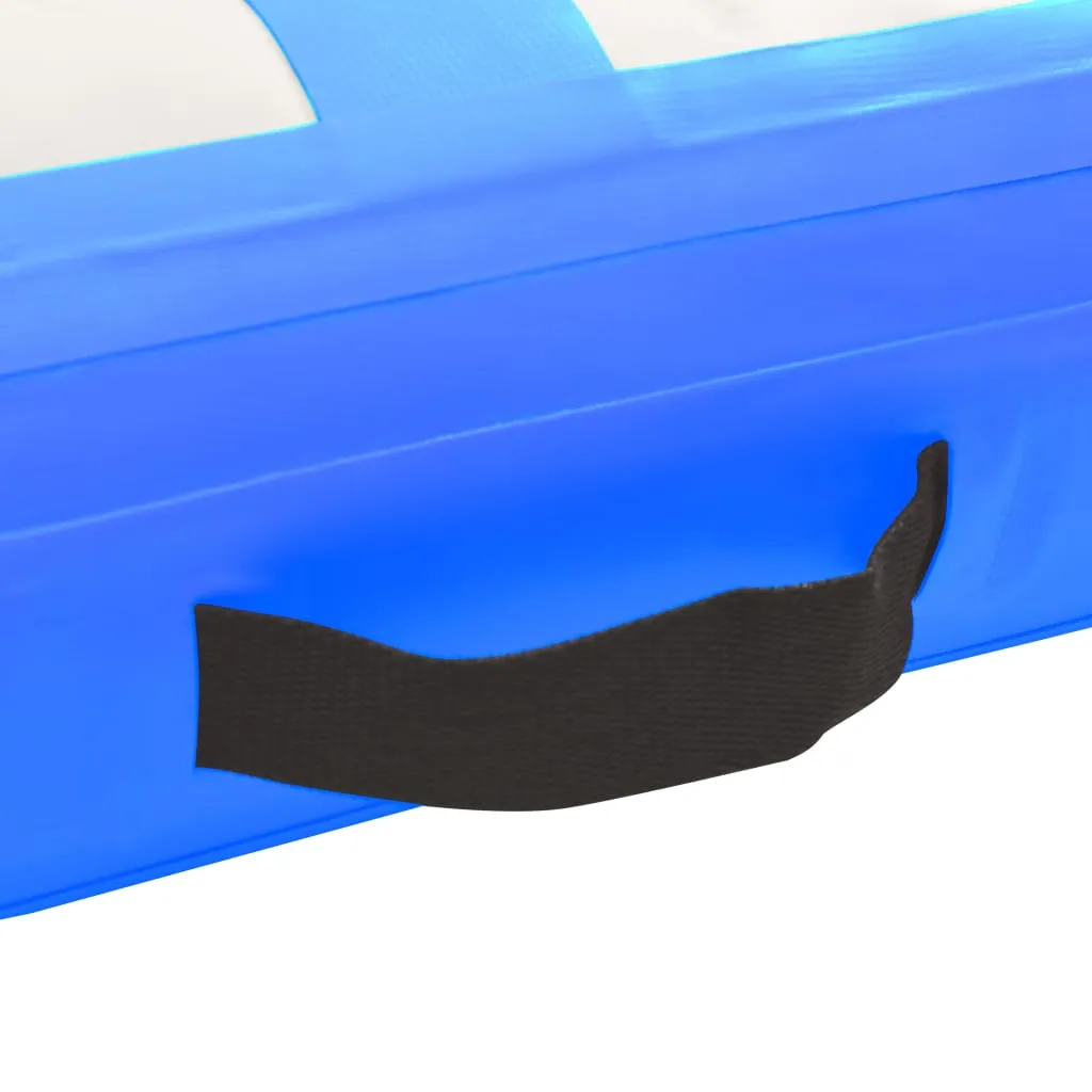 vidaXL Inflatable Gymnastics Mat with Pump 200x200x10 cm PVC Blue
