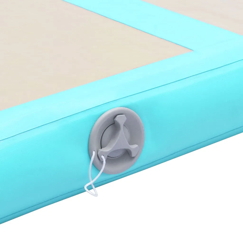 vidaXL Inflatable Gymnastics Mat with Pump 500x100x10 cm PVC Green
