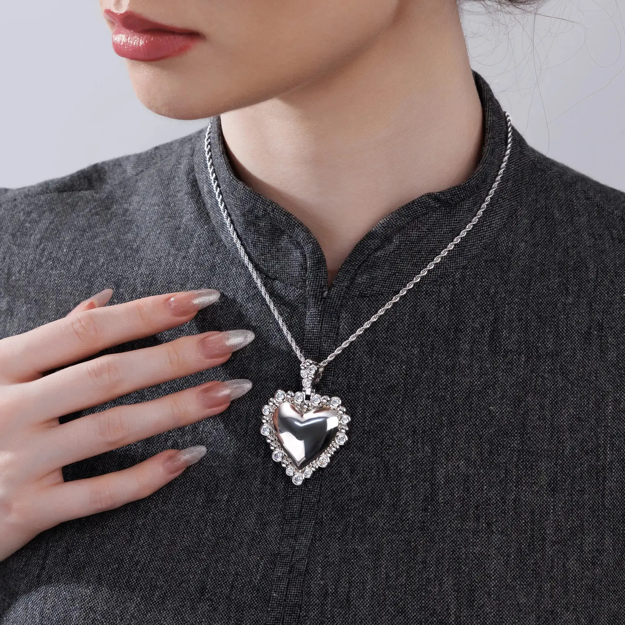 Women's Love Heart Metal Pendant