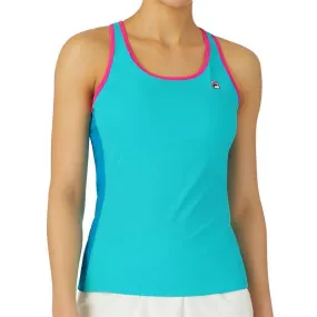 Women's Tie Breaker Racerback Tennis Tank Blue Radiance and Hawaiian Ocean