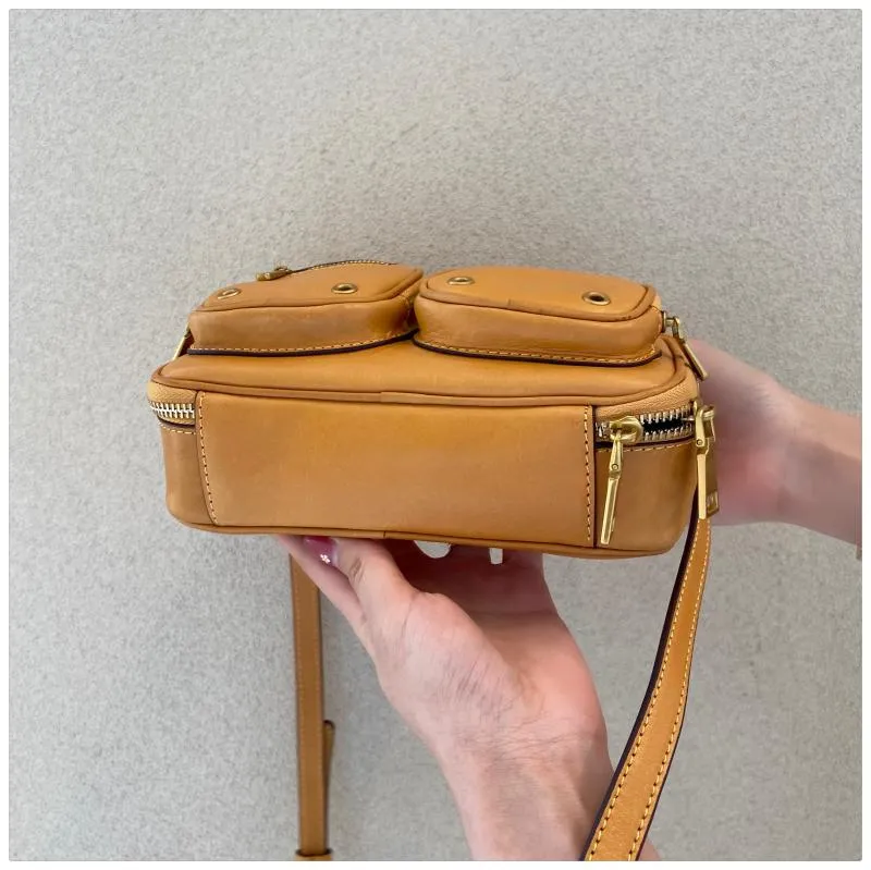 Womens Vintage Leather Side Bag Purse Cross Shoulder Bag