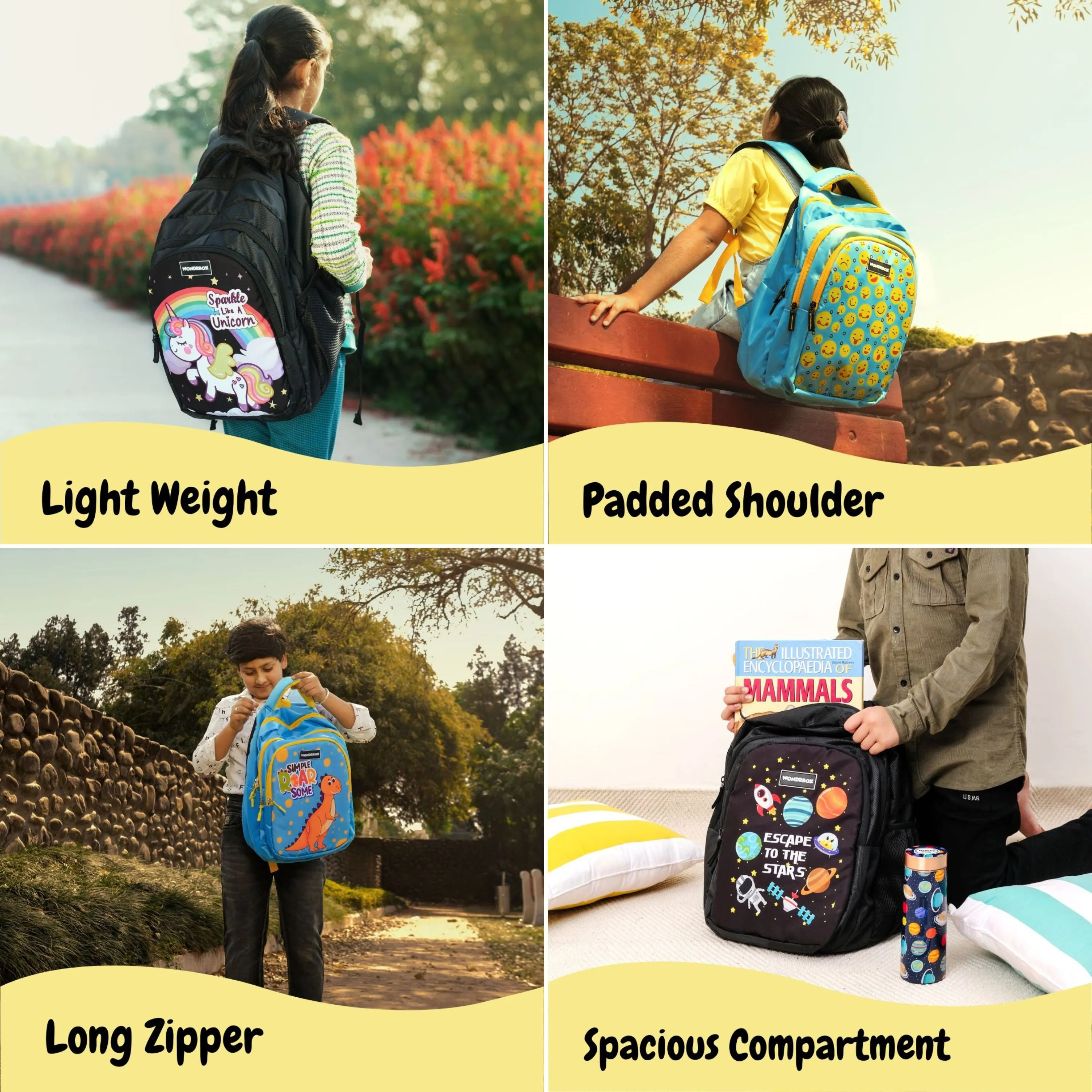 WONDRBOX Robot School Bag For Boys and Girls Age 8 and above.